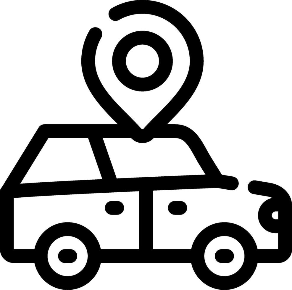 Car Location Creative Icon Design vector