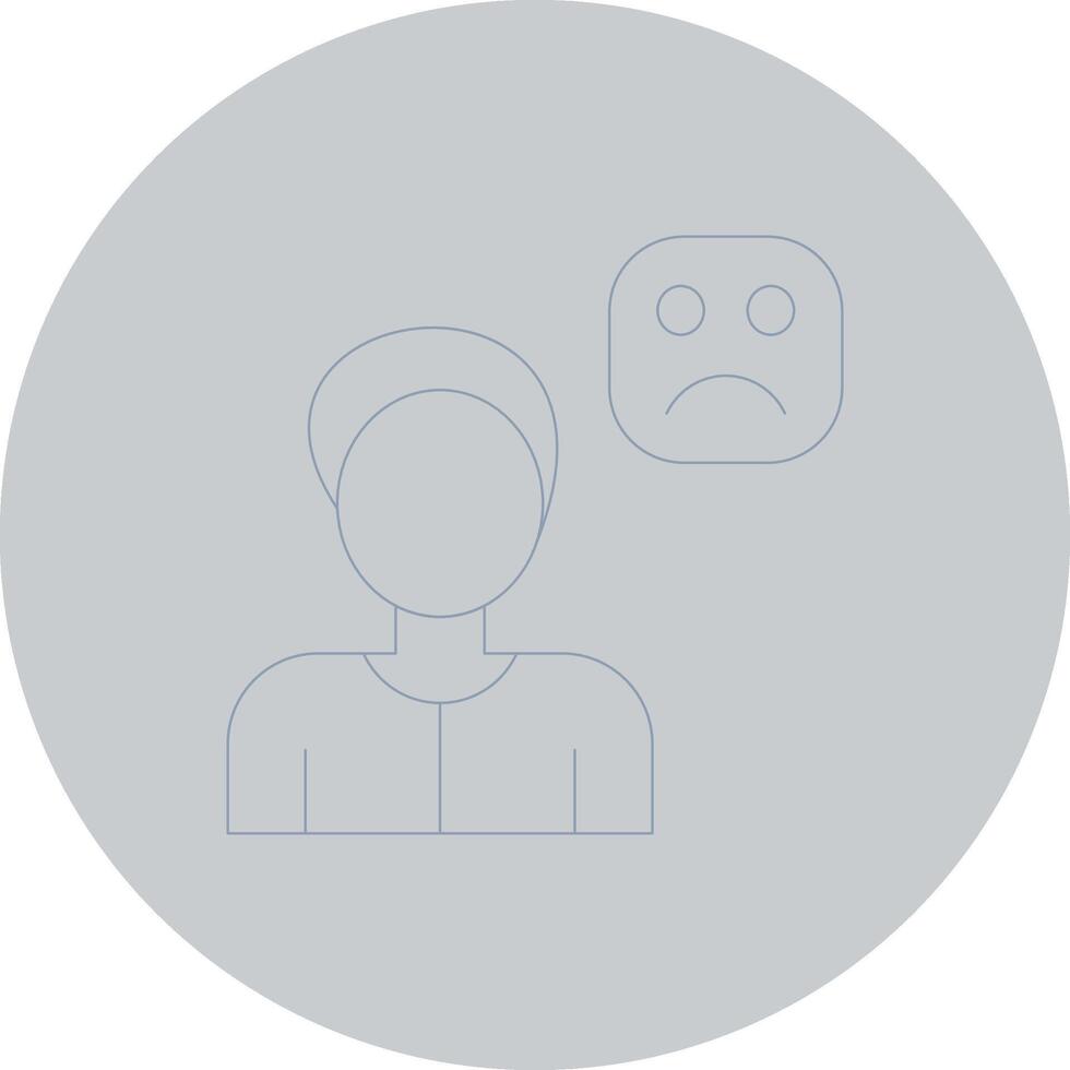 Sad Creative Icon Design vector
