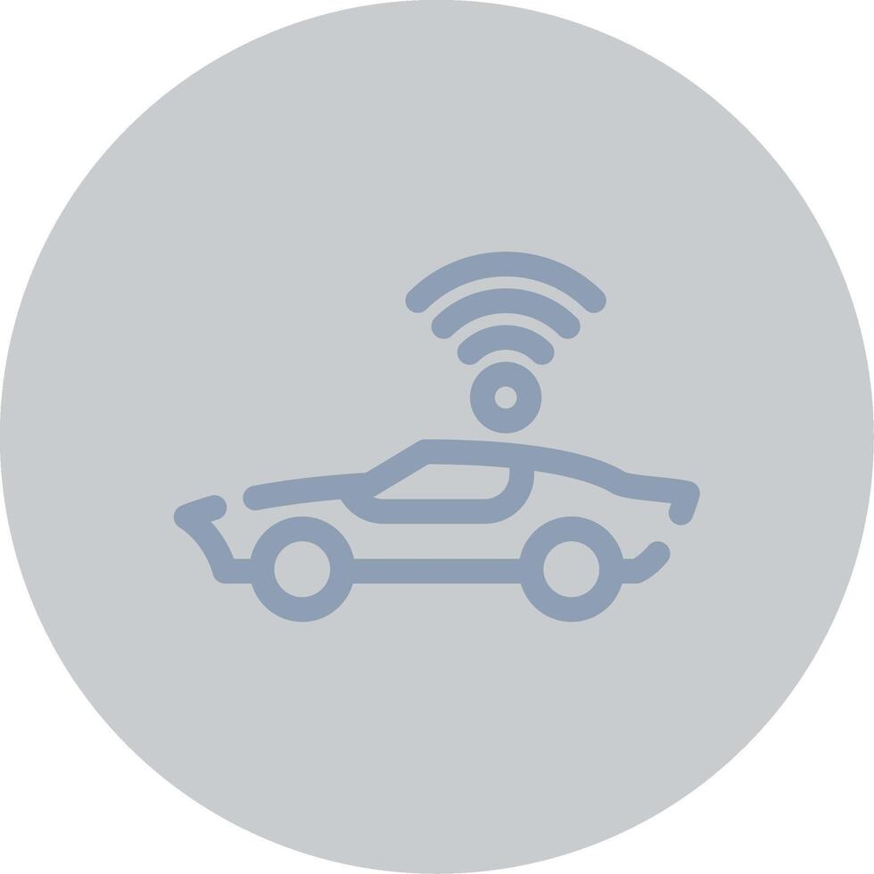 Self Driving Vehicle Creative Icon Design vector