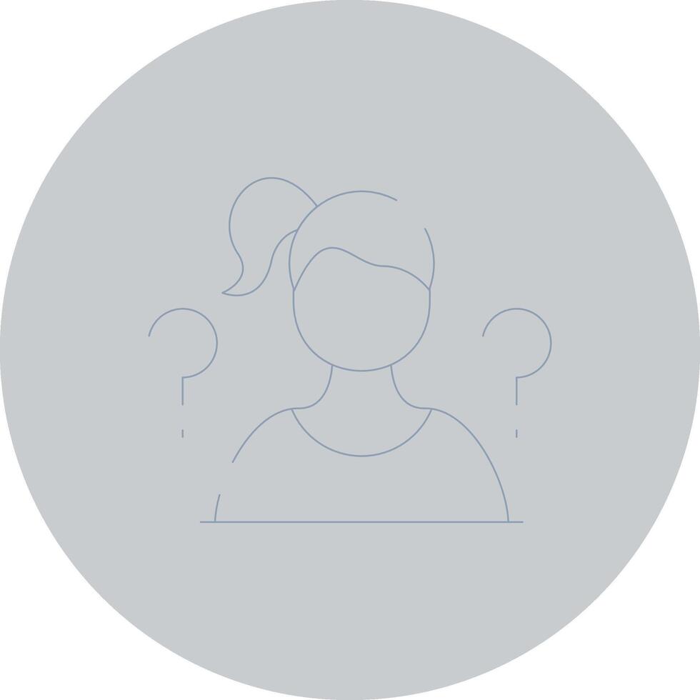 Confused Creative Icon Design vector