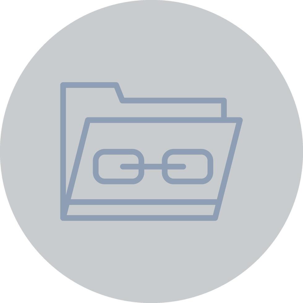 Link Folder Creative Icon Design vector