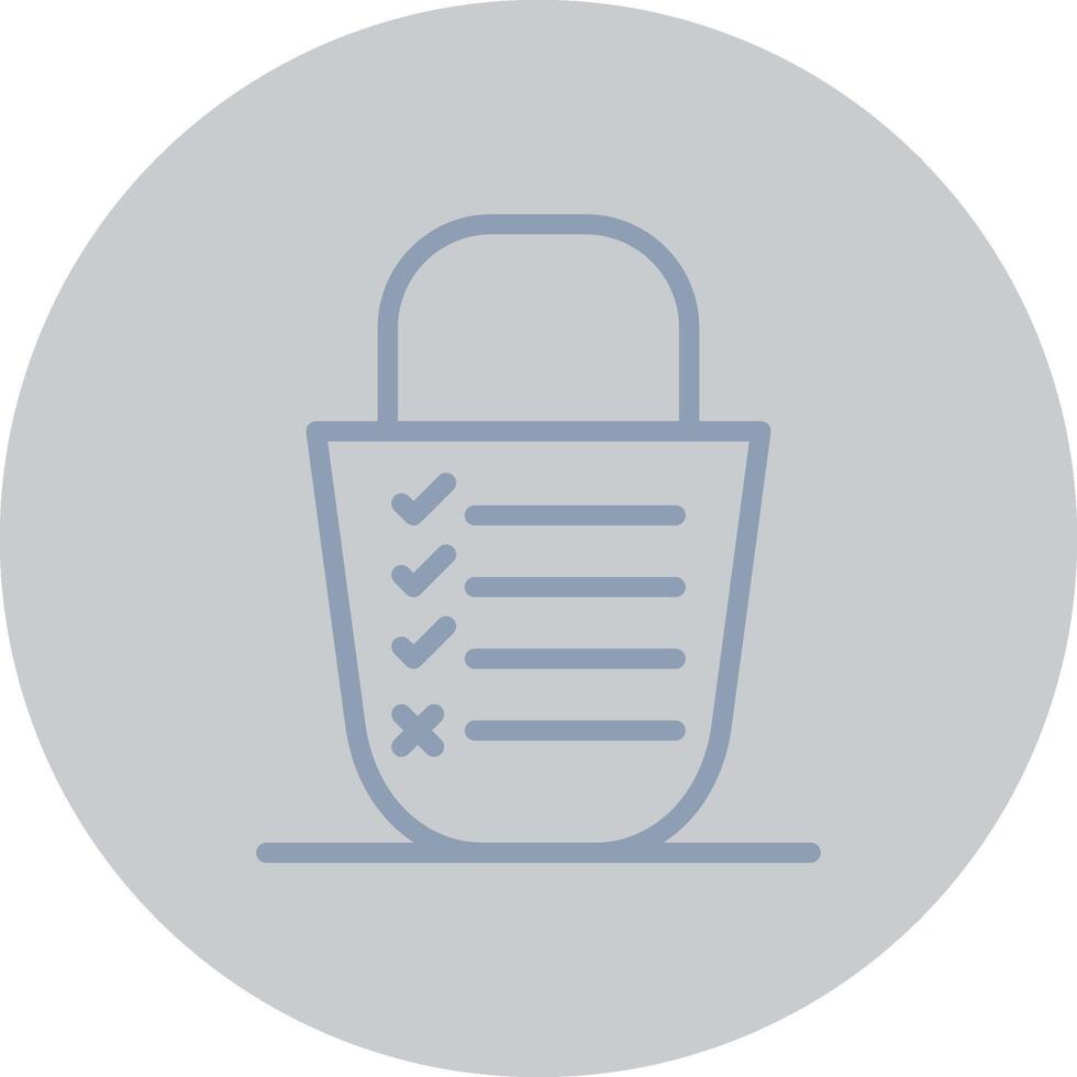 Bucket List Creative Icon Design vector