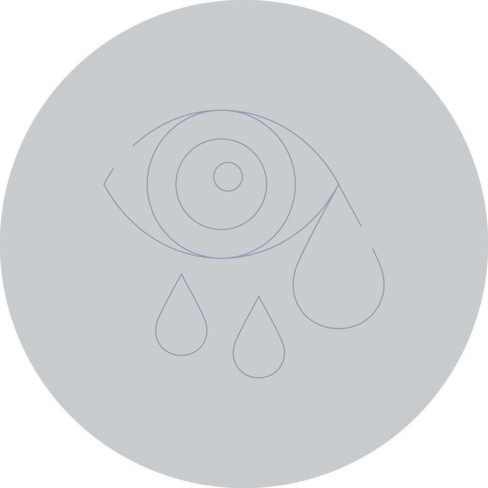 Watery Eyes Creative Icon Design vector