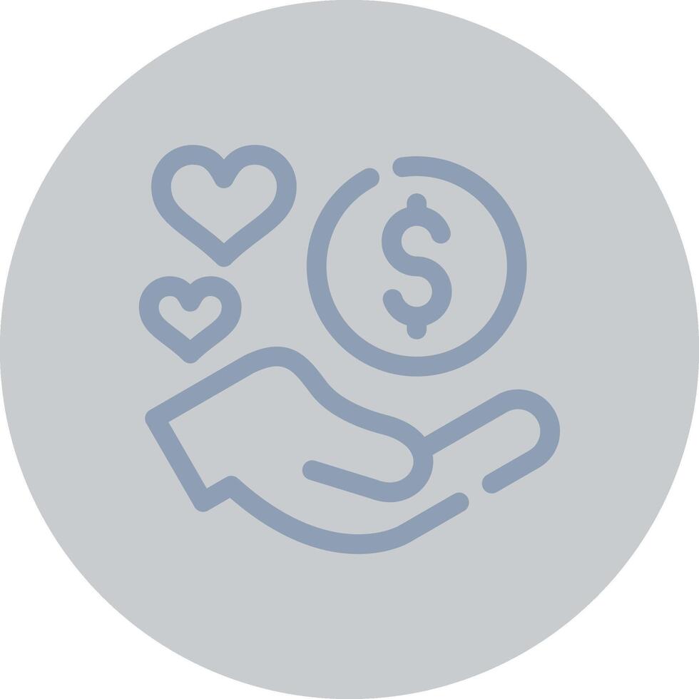 Donation Based Crowdfunding Creative Icon Design vector