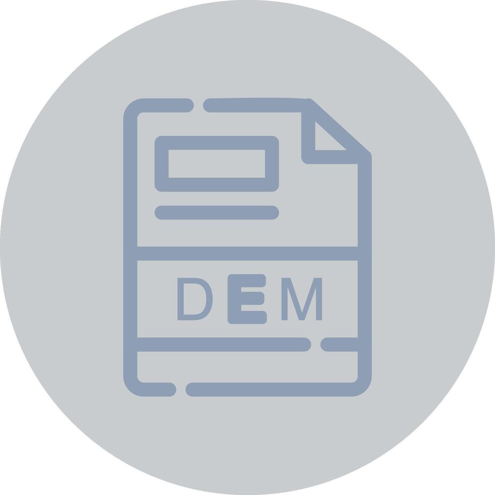 DEM Creative Icon Design vector