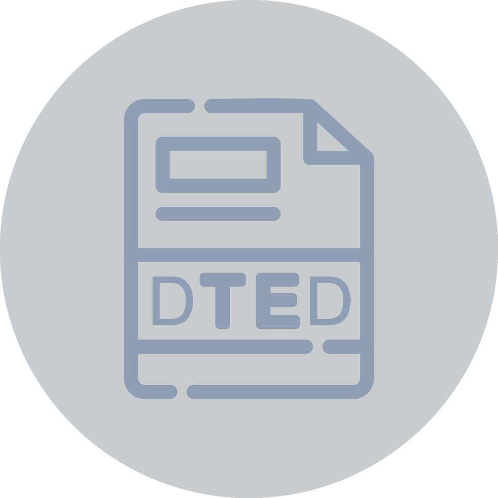 DTED Creative Icon Design vector
