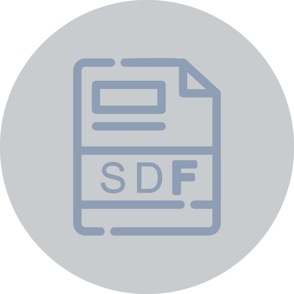 SDF Creative Icon Design vector