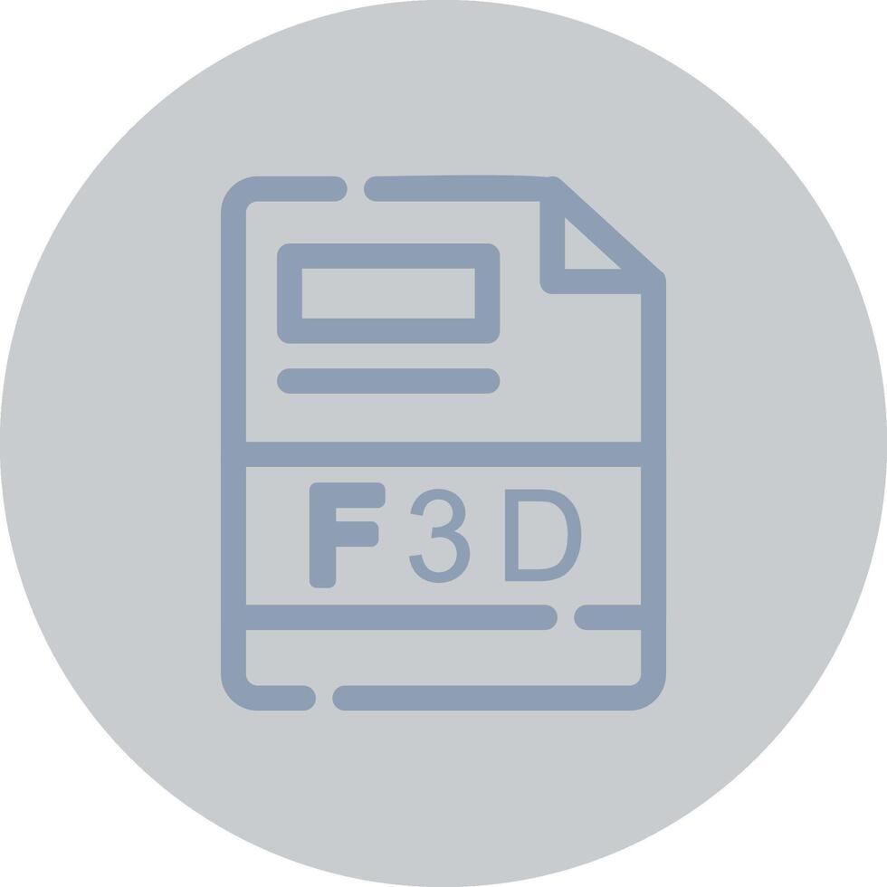F3D Creative Icon Design vector