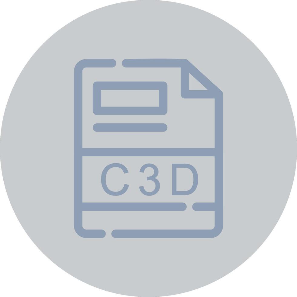 C3D Creative Icon Design vector