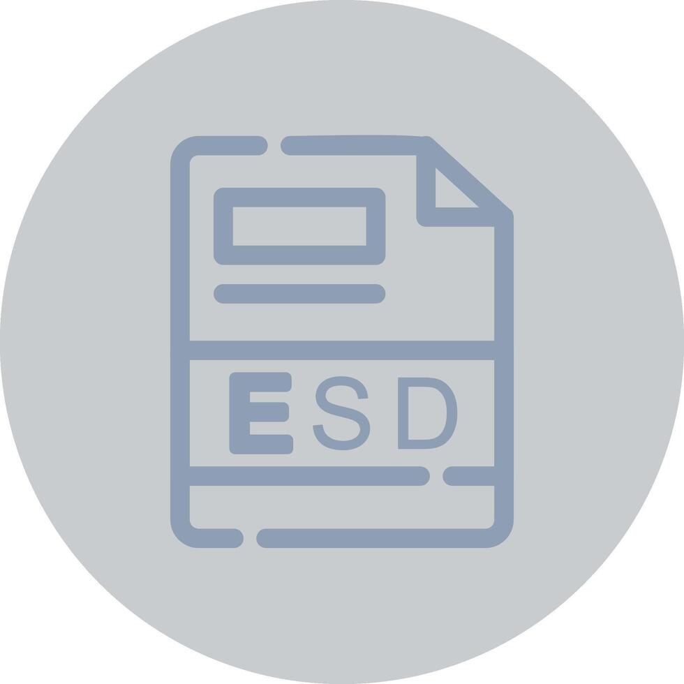 ESD Creative Icon Design vector