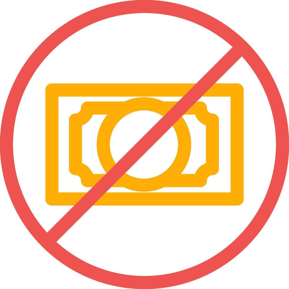 No Money Creative Icon Design vector