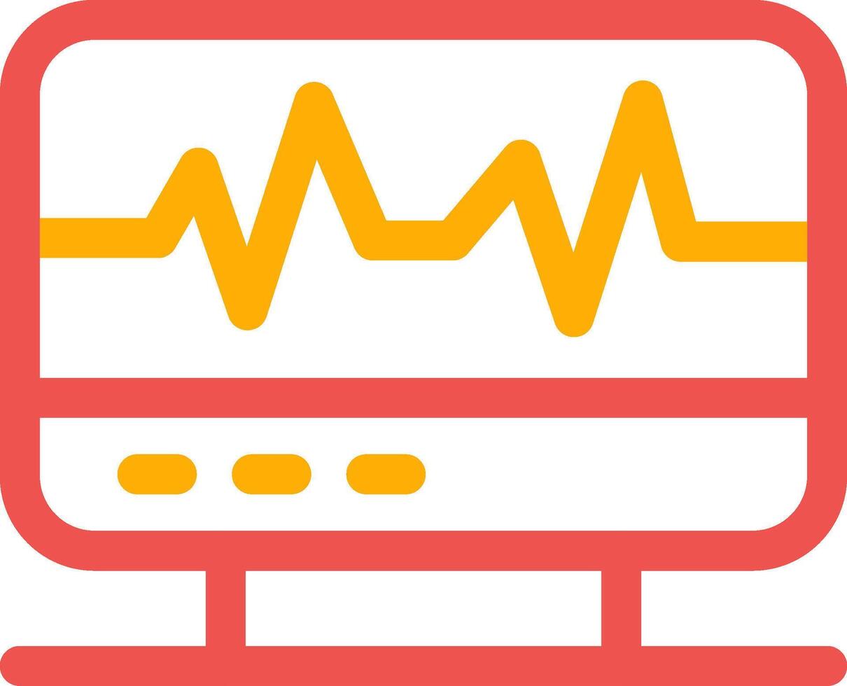 Electrocardiogram Creative Icon Design vector