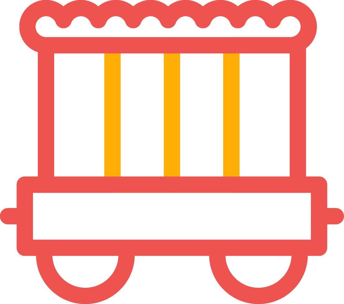 Circus Carriage Creative Icon Design vector