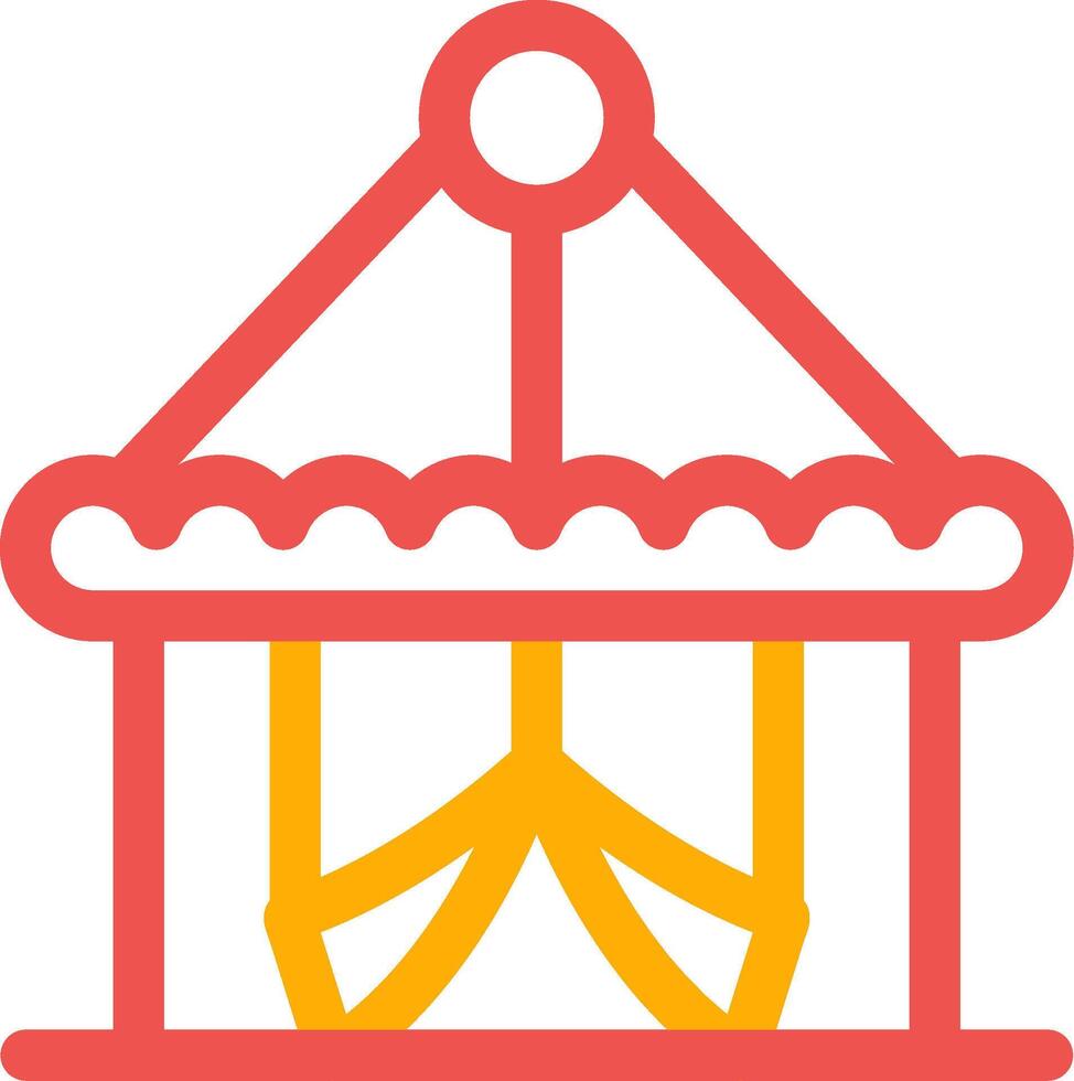 Circus Tent Creative Icon Design vector