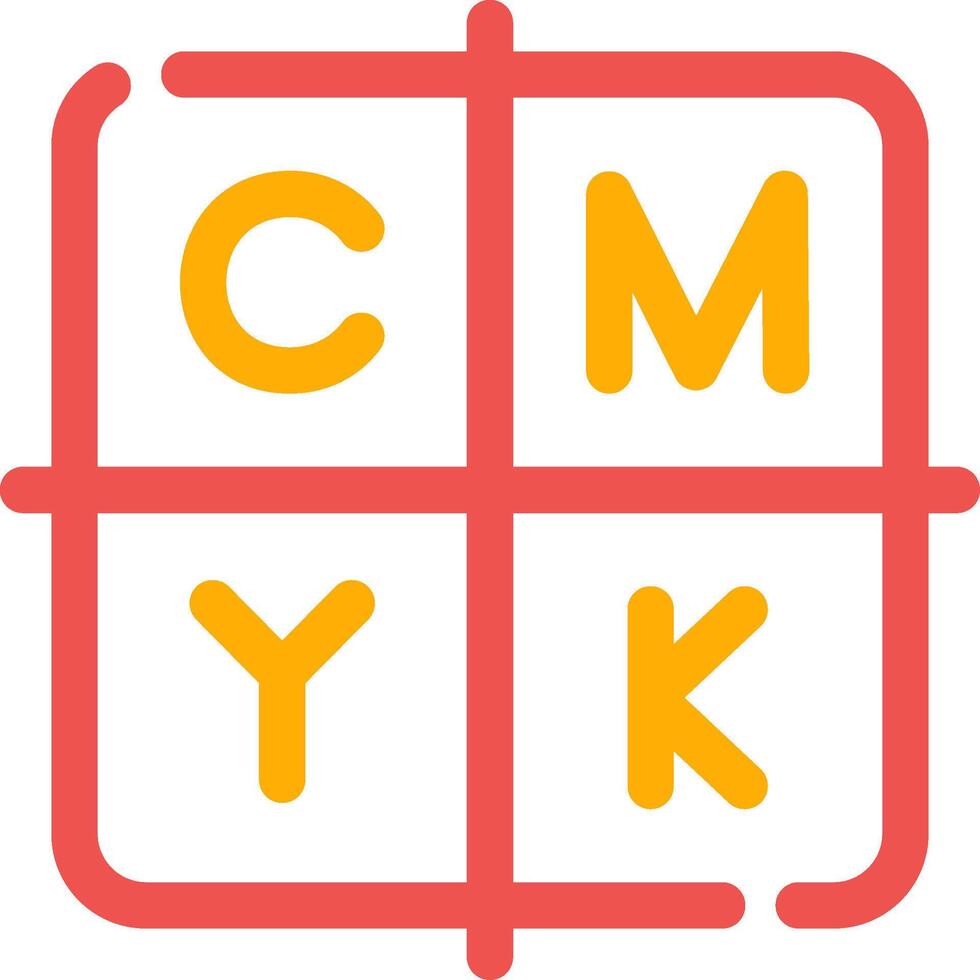 diseño de icono creativo cmyk vector