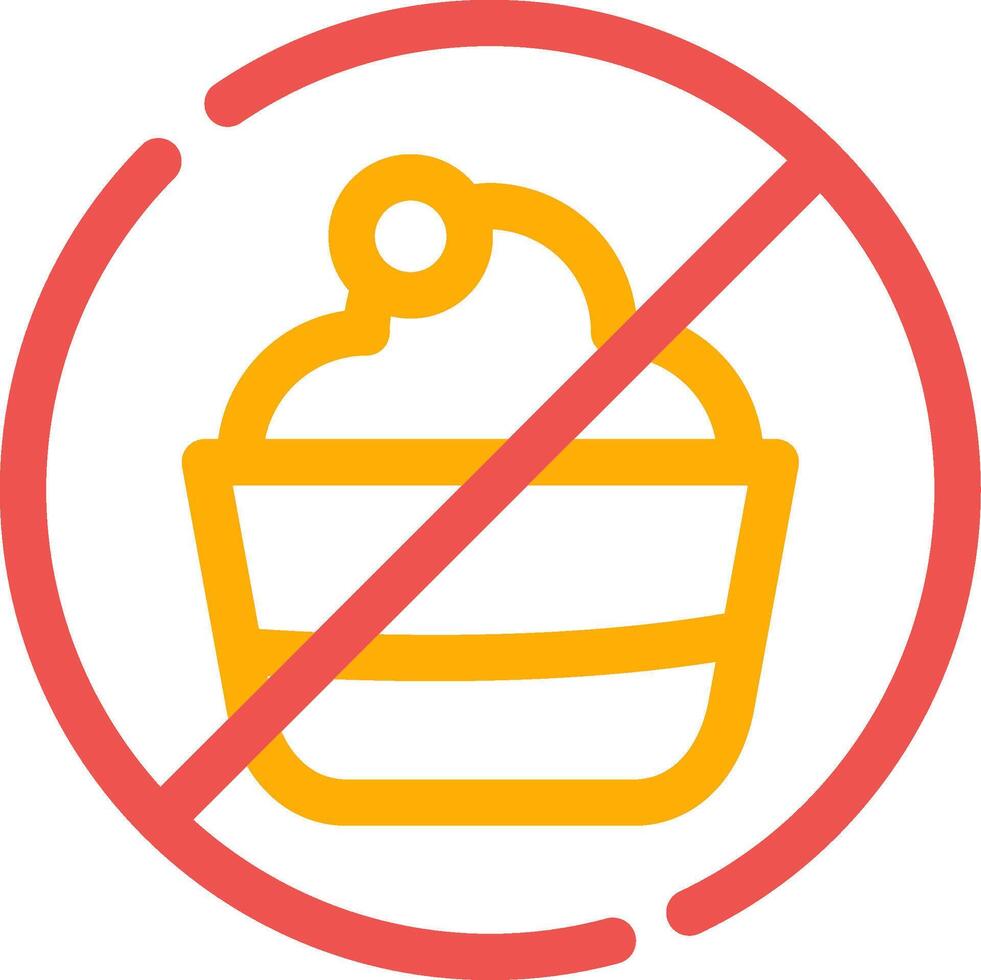 No Sweets Creative Icon Design vector