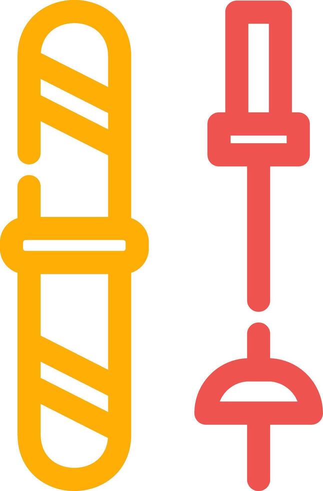 Ski Equipment Creative Icon Design vector