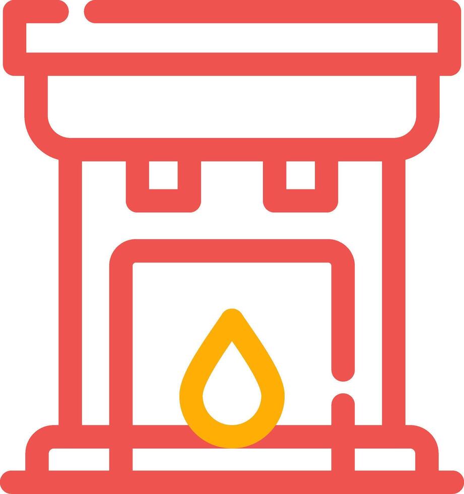 Fireplace Creative Icon Design vector