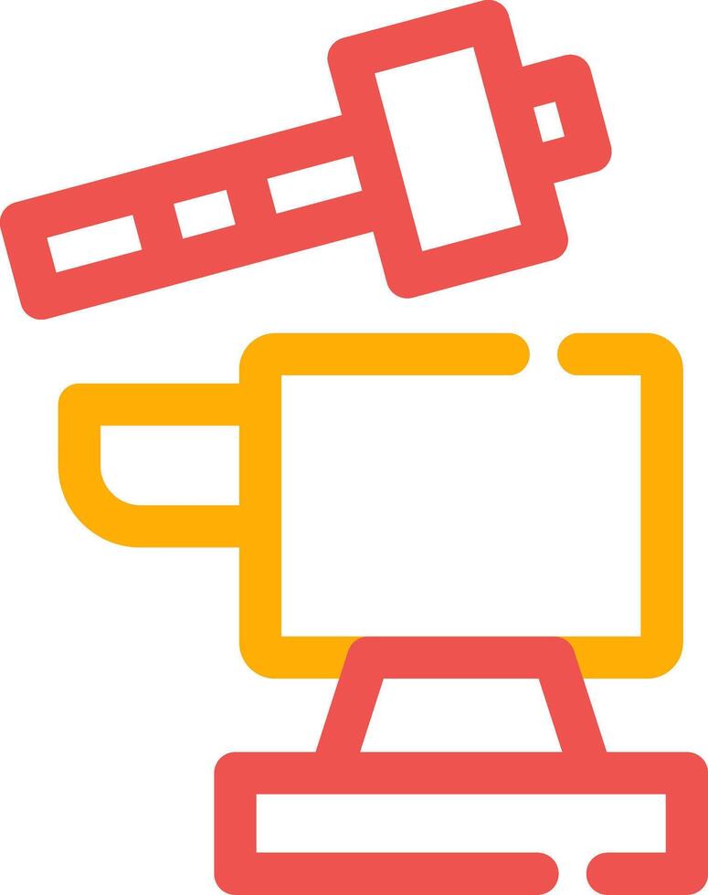 Hammer and anvil Creative Icon Design vector