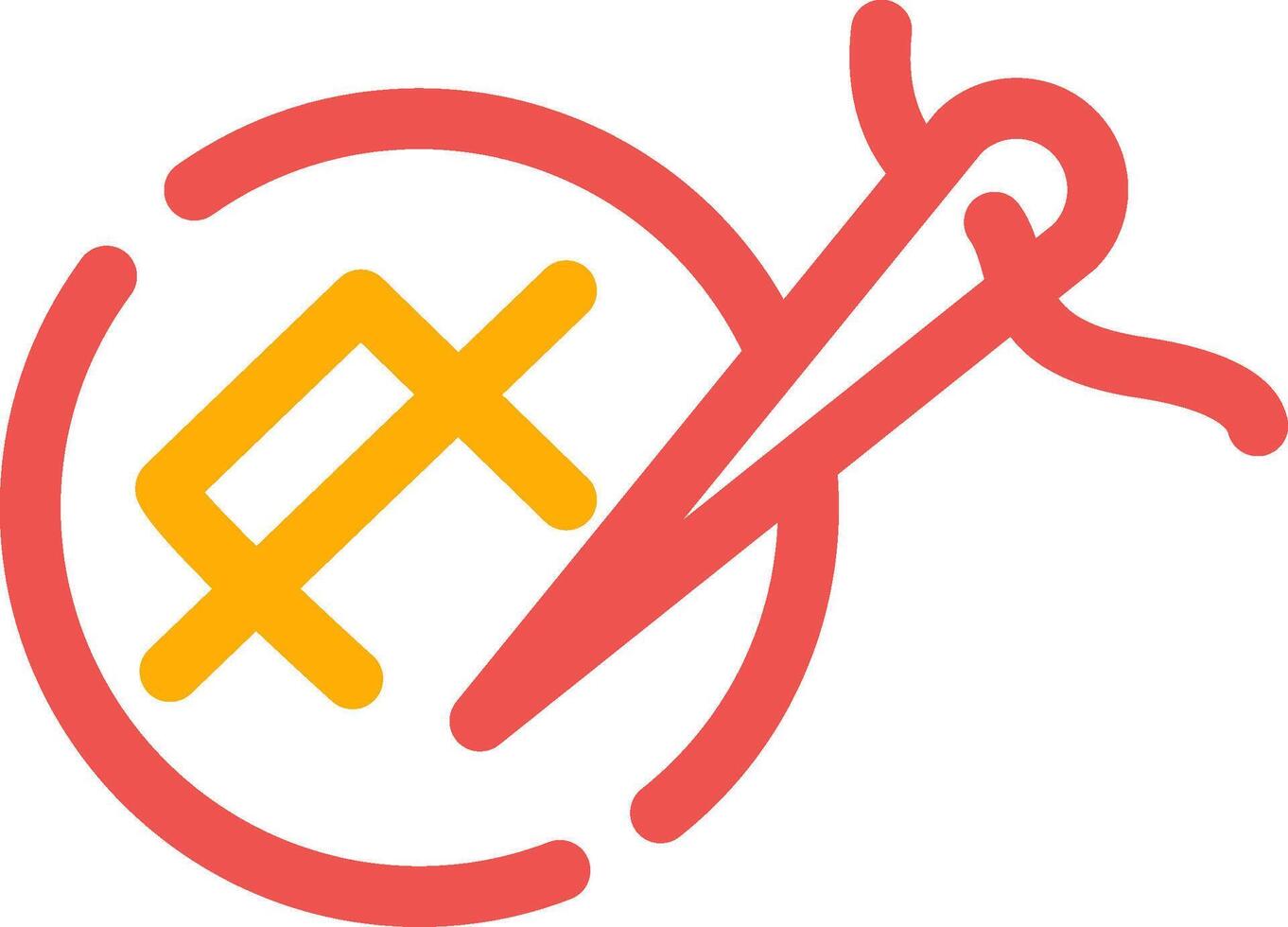 Embroidery Creative Icon Design vector