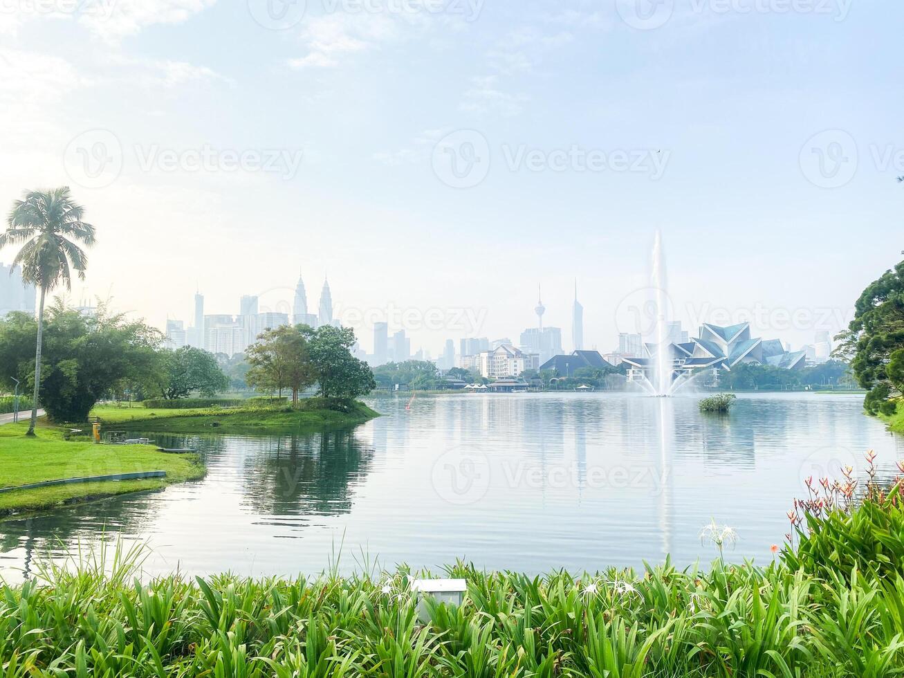 Taman Tasik Titiwangsa is an architectural marvel, seamlessly blending modern urban design with the natural beauty of the landscape, creating a harmonious city escape. photo