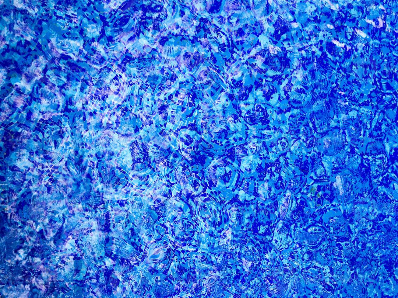 The abstract beauty of clean and clear water in a sparkling pool, creating a mesmerizing ripple pattern. photo