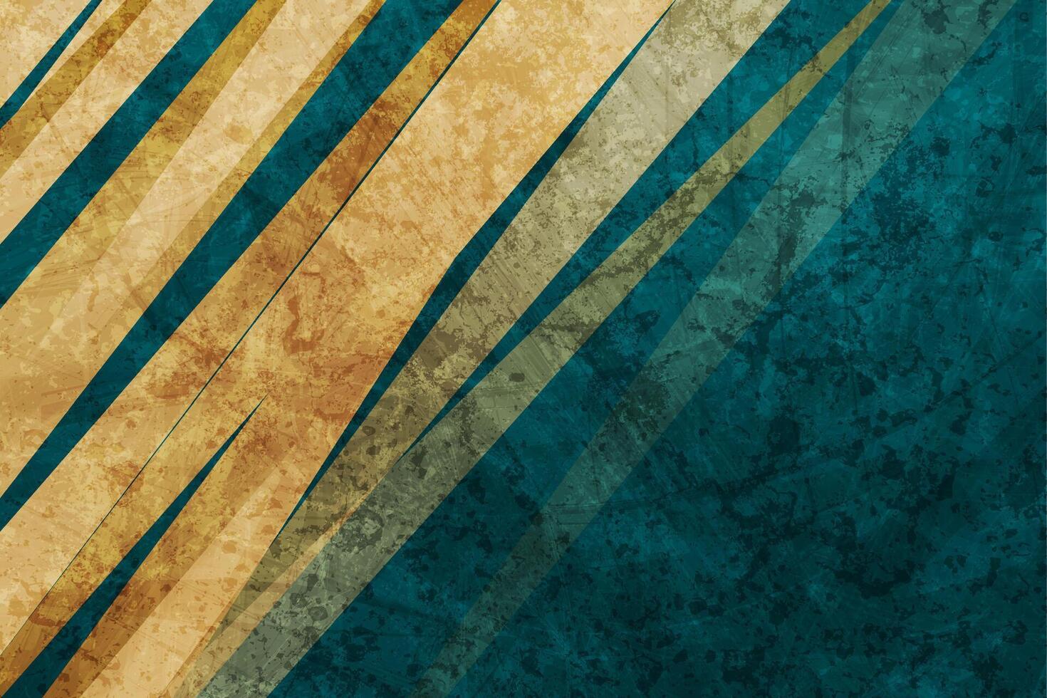 Blue and brown diagonal stripes abstract grunge background vector