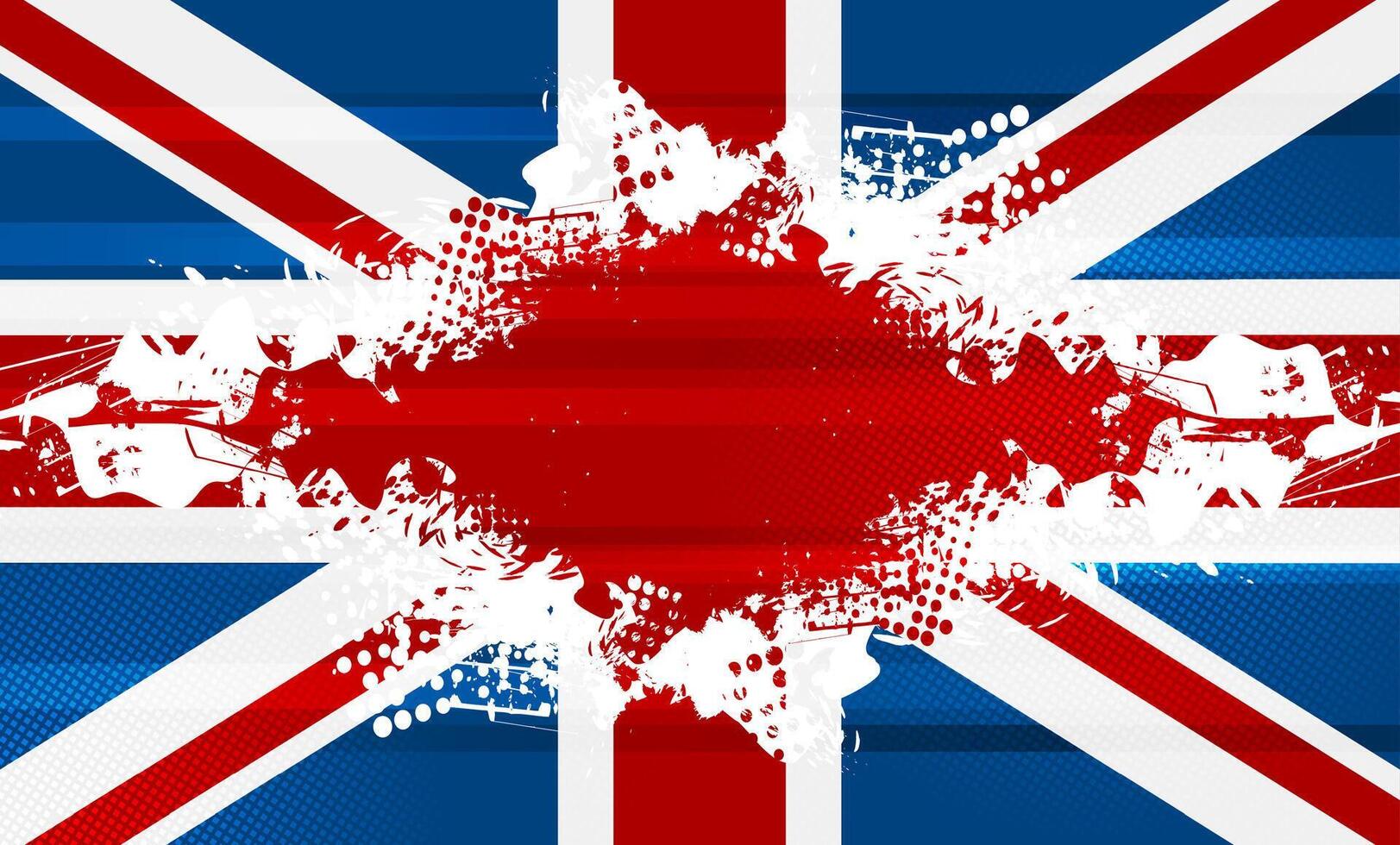 The United Kingdom of Great Britain and Northern Ireland grunge flag vector