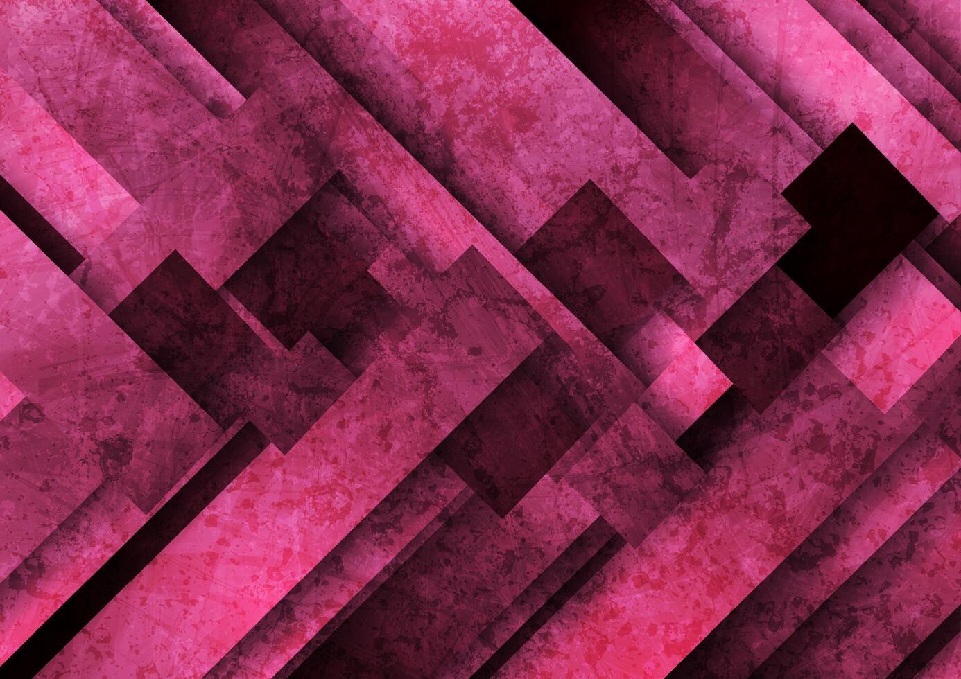 Pink abstract arrows grunge geometric background vector