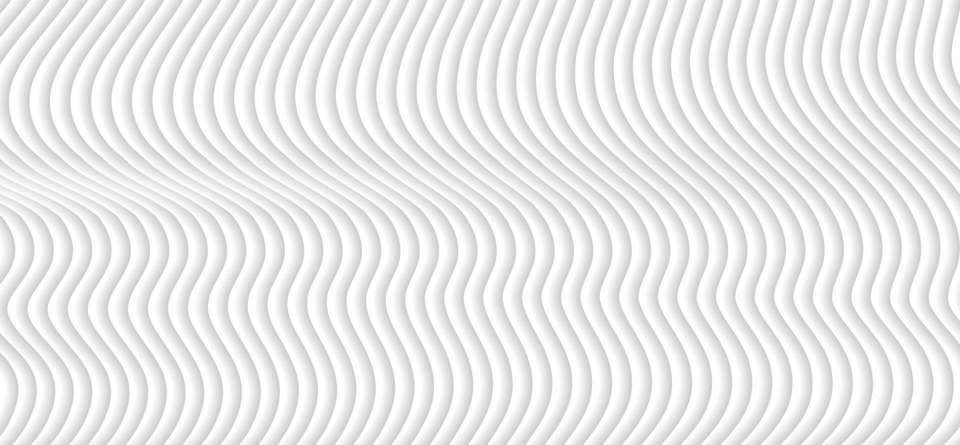 Abstract background with white smooth paper geometric waves vector