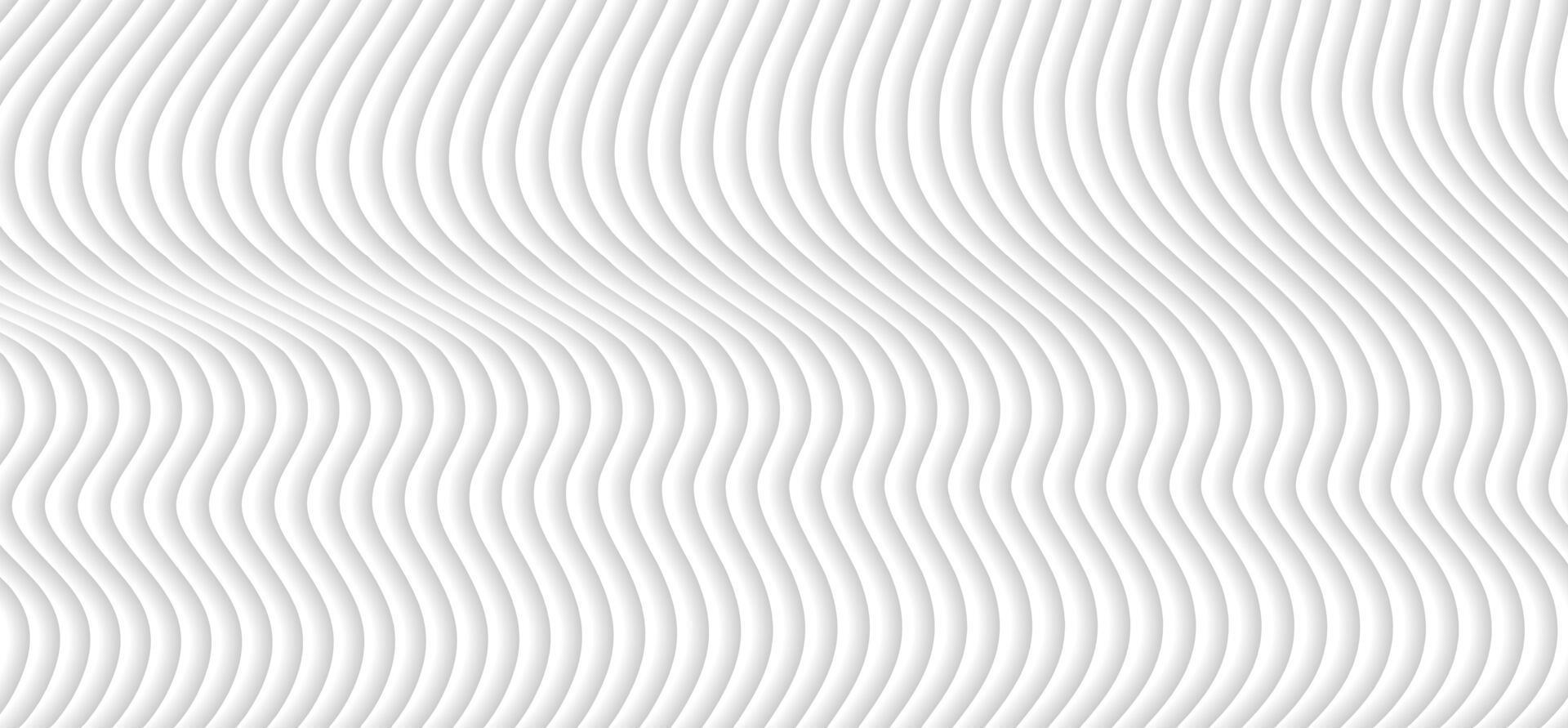 Abstract background with white smooth paper geometric waves vector