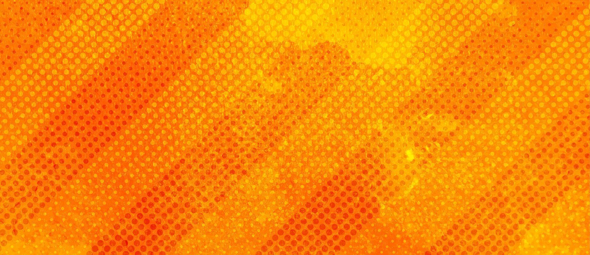 Abstract orange dotted pattern geometric grunge background vector
