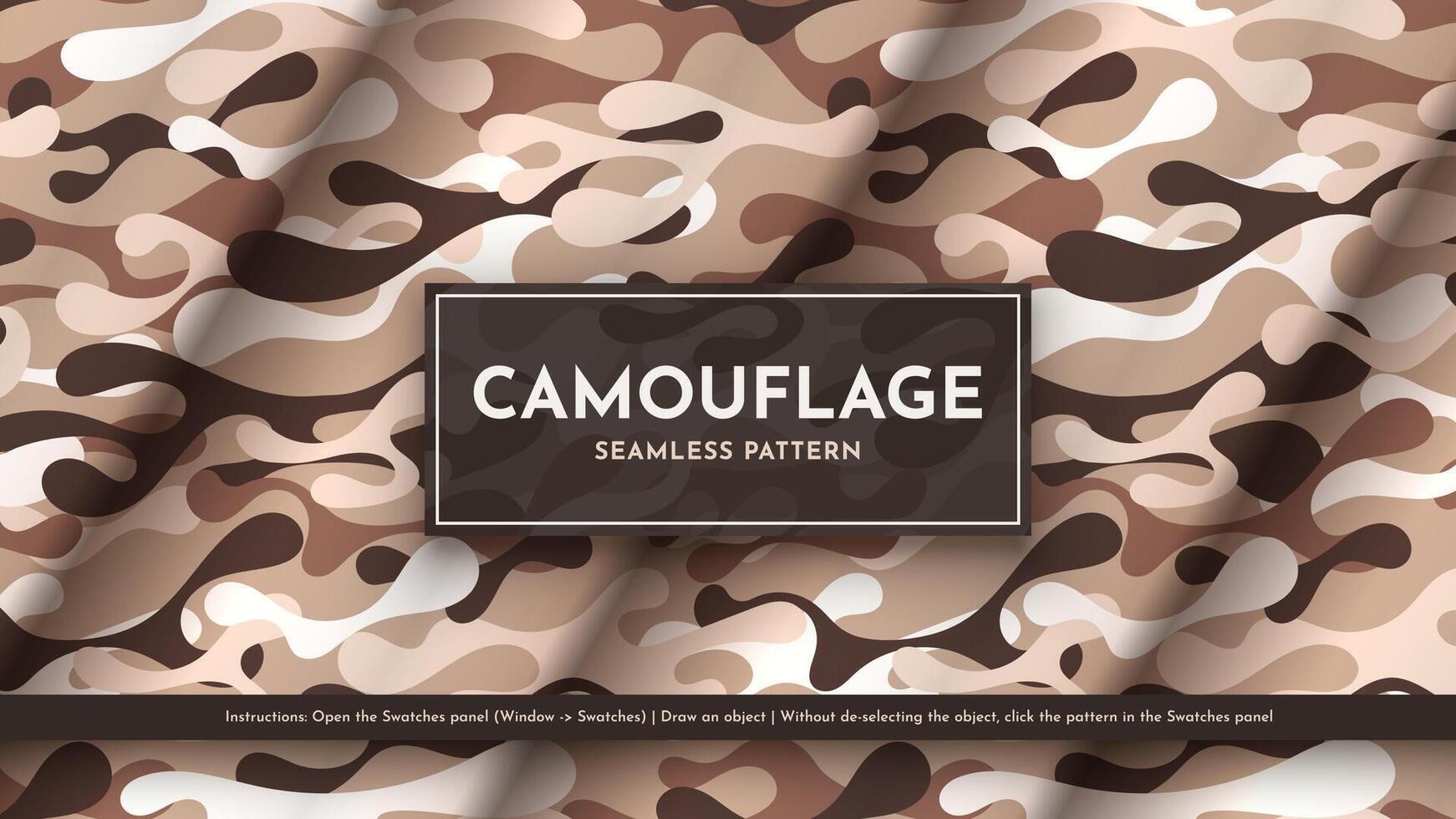 Set 5 Seamless Camouflage Patterns. War Illustration. Traditional Military Texture. Army Background vector