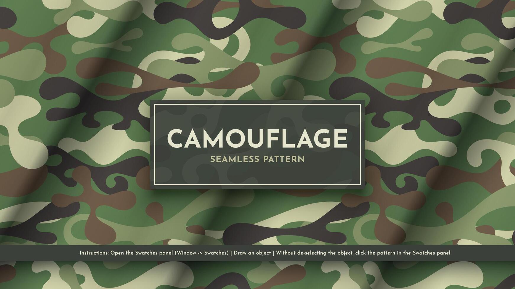 Seamless Camouflage Pattern. War Illustration. Traditional Military Texture. Army Modern Background vector