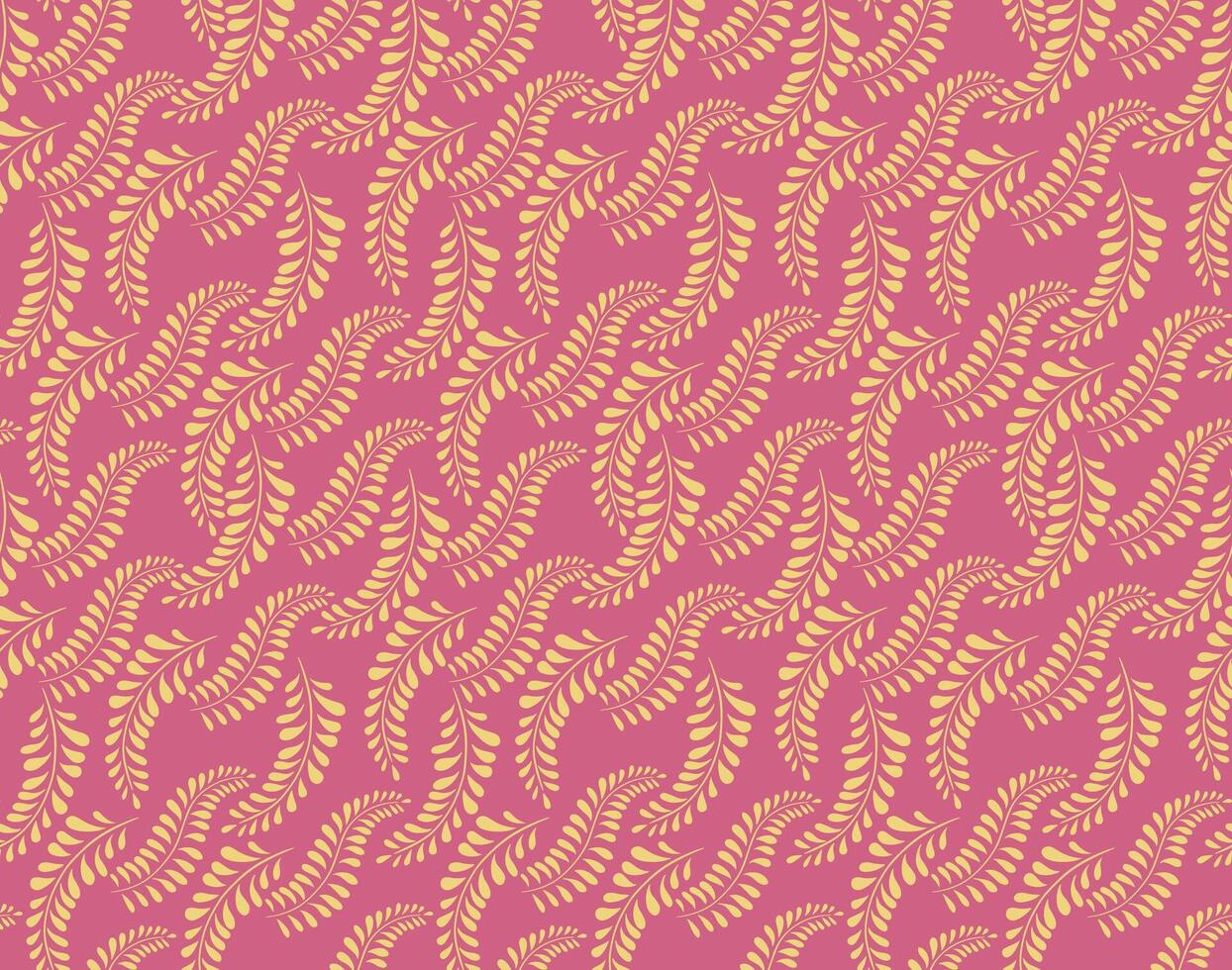 Simple summer seamless pattern with abstract geometric organic forms. Creative twisted branches with tiny shapes drops spots, dots on a peach background. Vector hand drawn sketch. Template for design