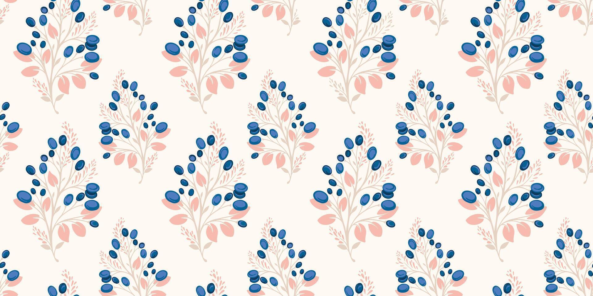 sin costura modelo con decorativo creativo ramas hojas con bayas, puntos, gotas. vector mano dibujado. resumen tapiz floral en un blanco antecedentes. modelo para textil, moda, impresión, tela