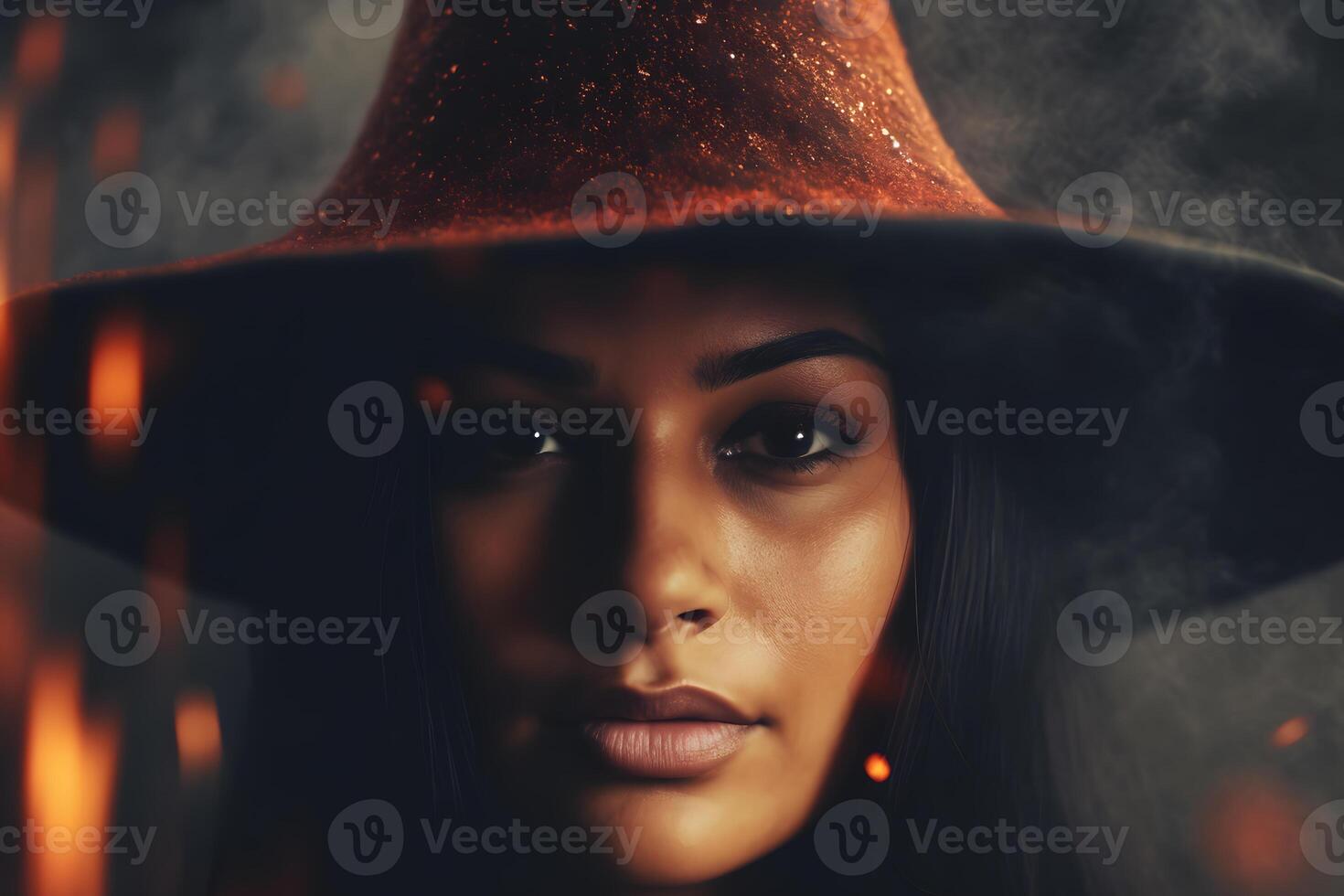 ai generado gótico fantasía mujer bruja. neural red ai generado foto