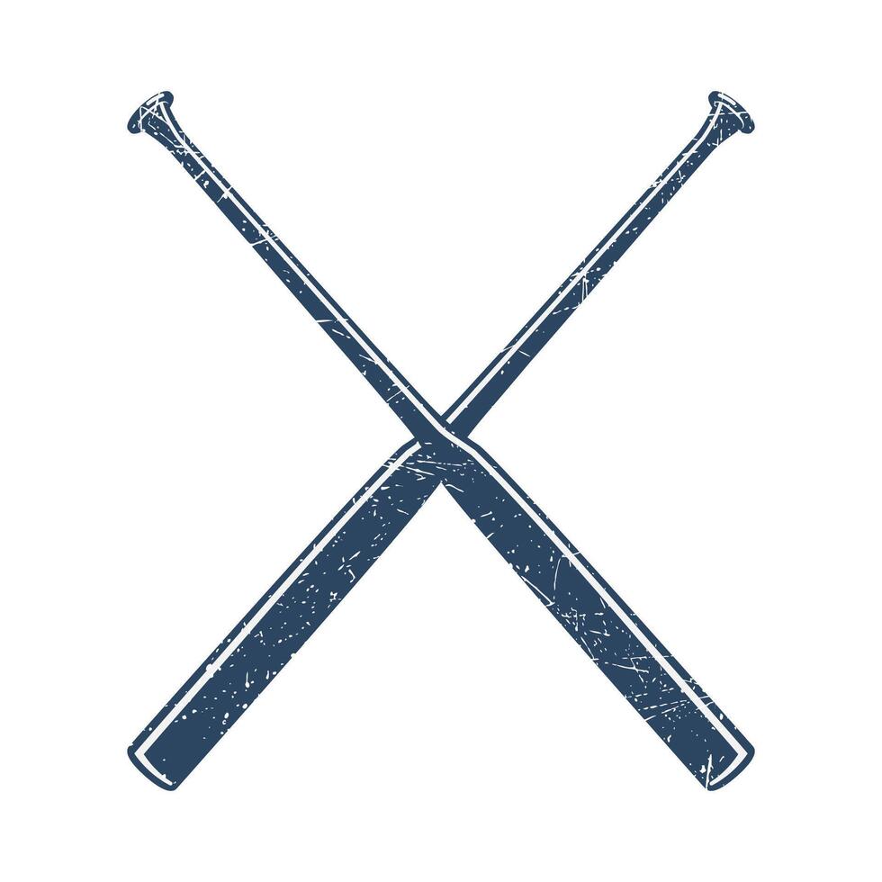 Two Crossed Baseball Bats vector