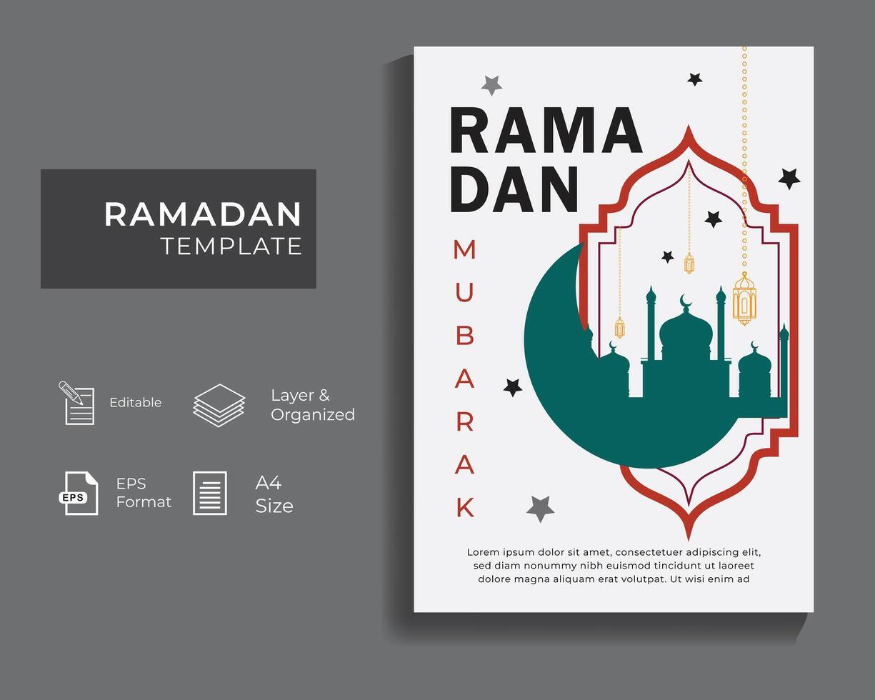 Ramadán saludo tarjeta gratis descargar vector