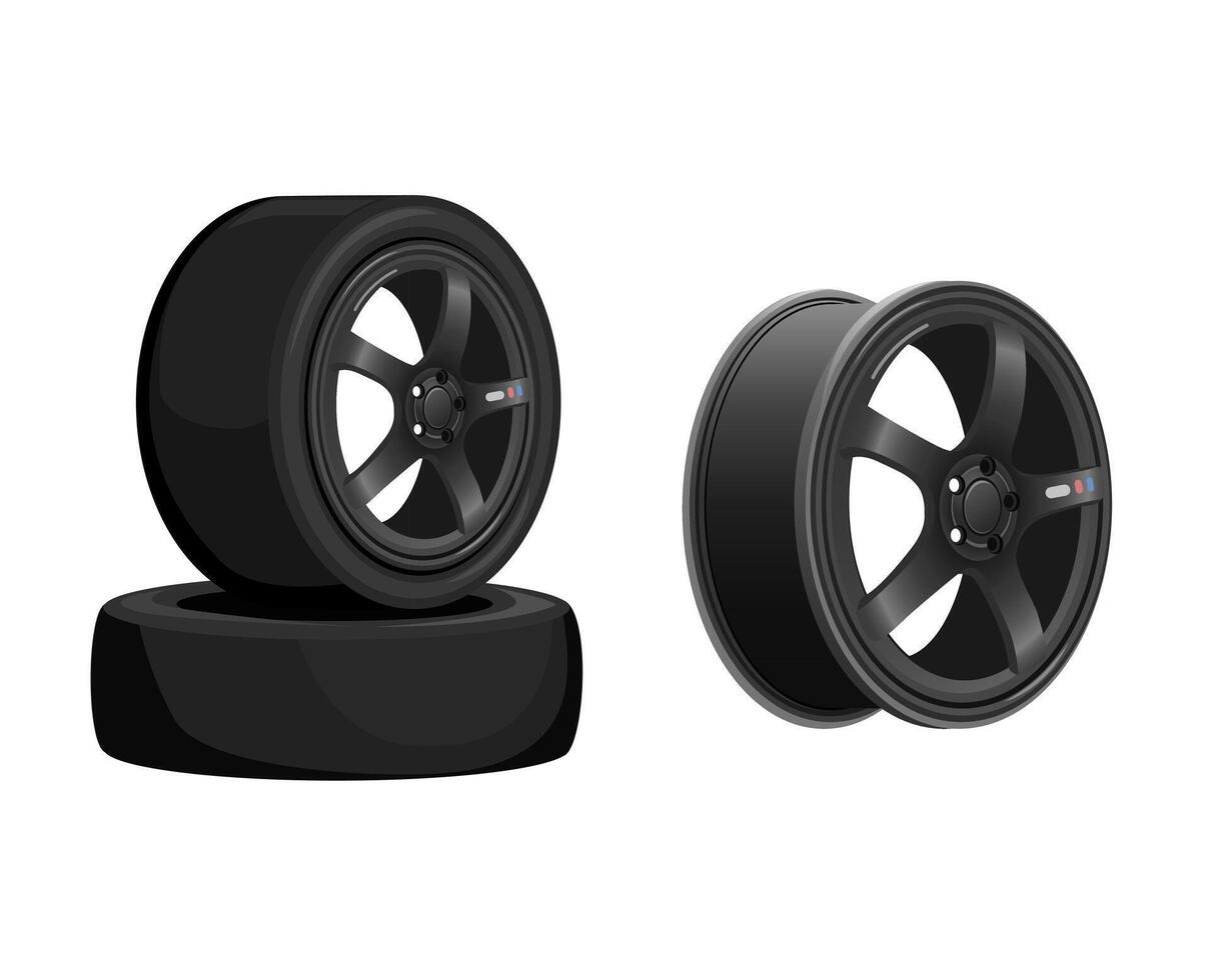 Tire Wheel And Rims Vehicle Part Vector
