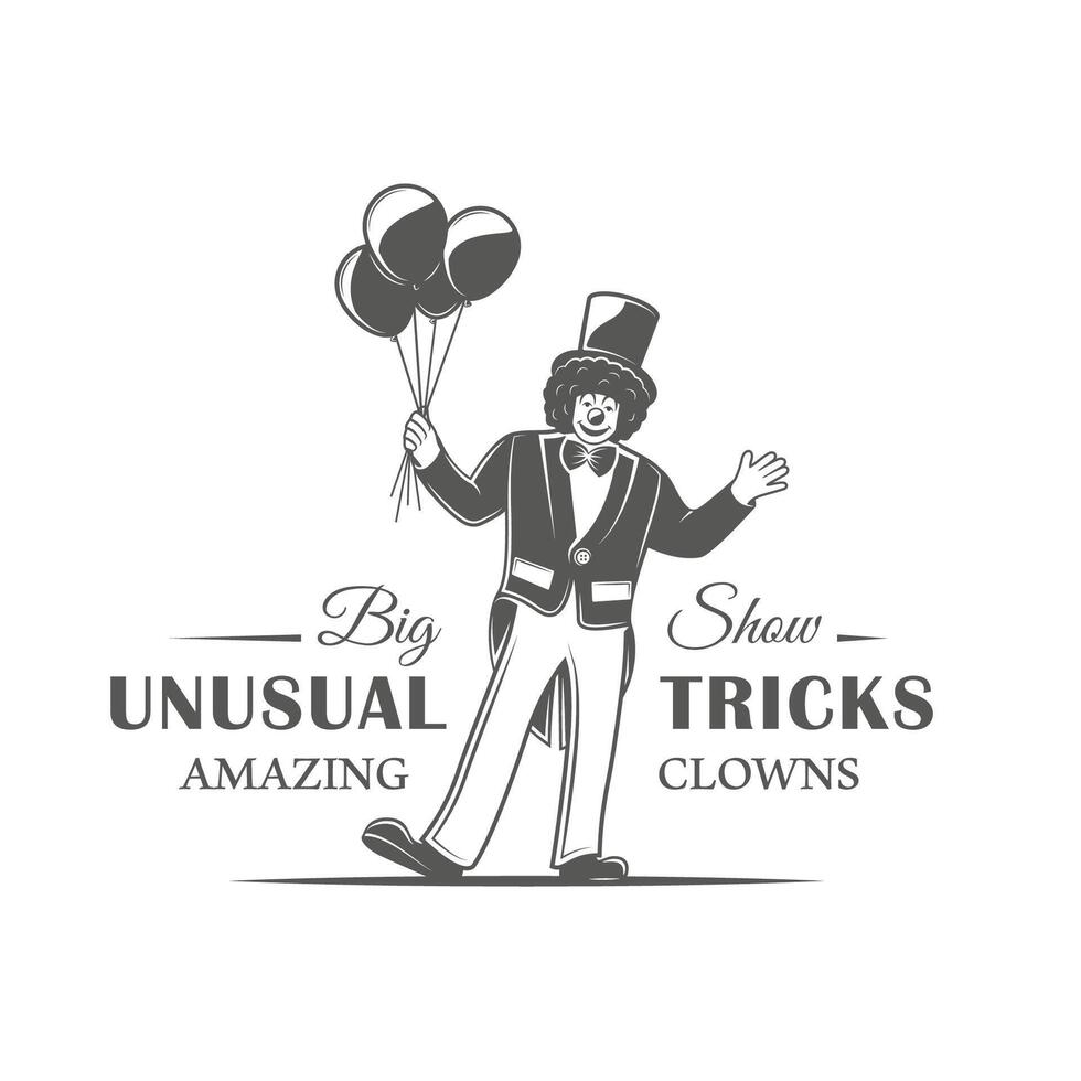 Circus label isolated on white background vector