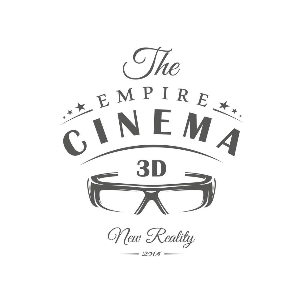 Cinema label isolated on white background vector