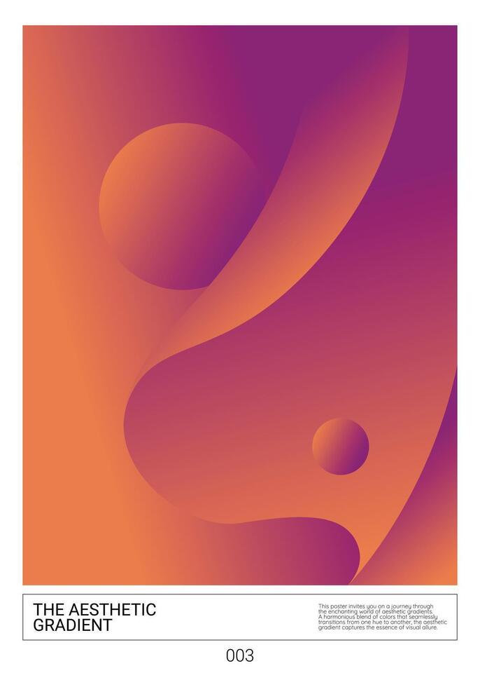 póster moderno estético color sencillo vector