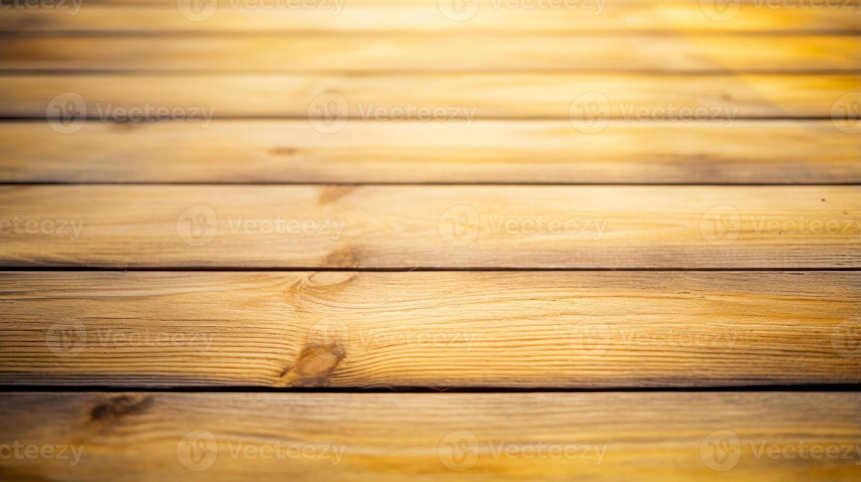 AI generated Warm Light on Wooden Planks Texture Background photo