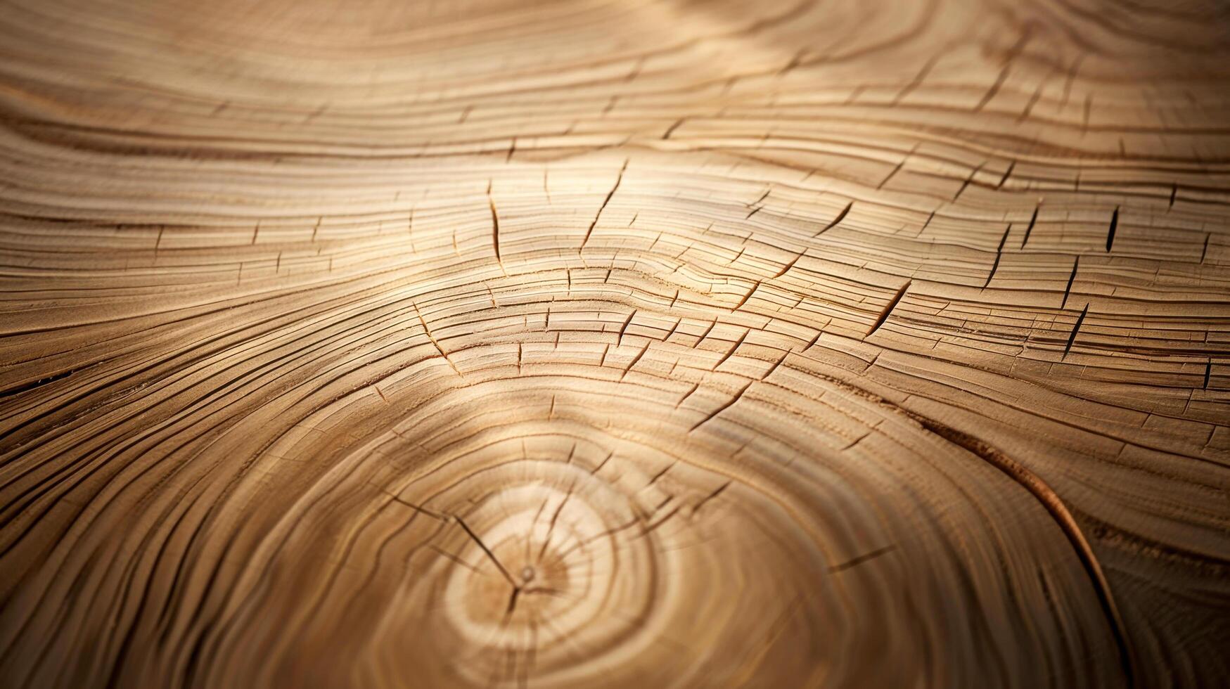 AI generated Close-Up of Tree Rings with Warm Lighting photo