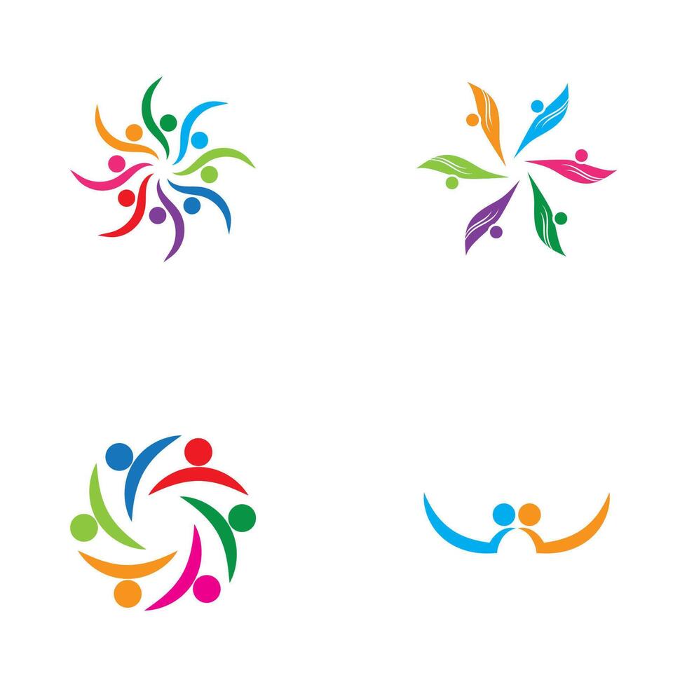 Community, network and social icon design template vector