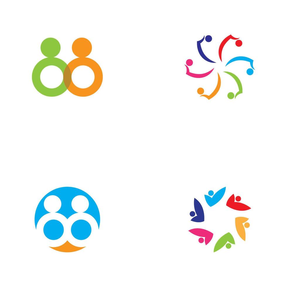 Community, network and social icon design template vector