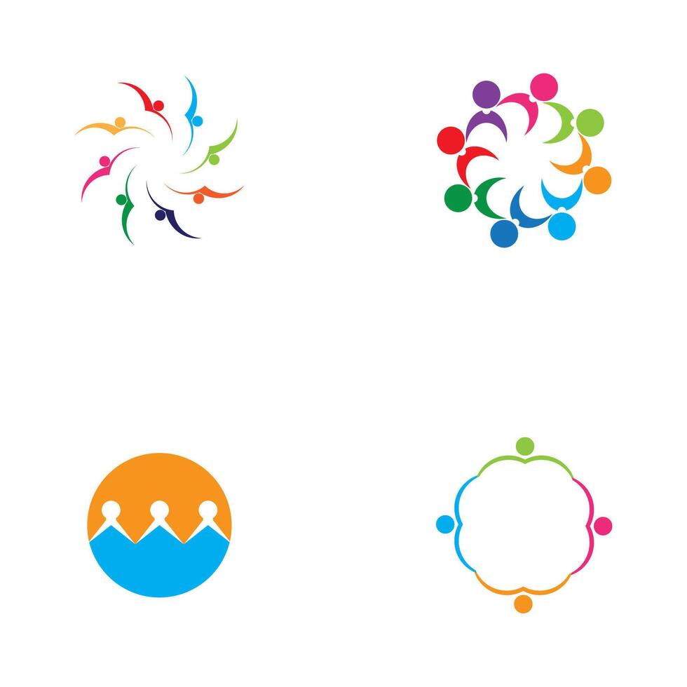 Community, network and social icon design template vector