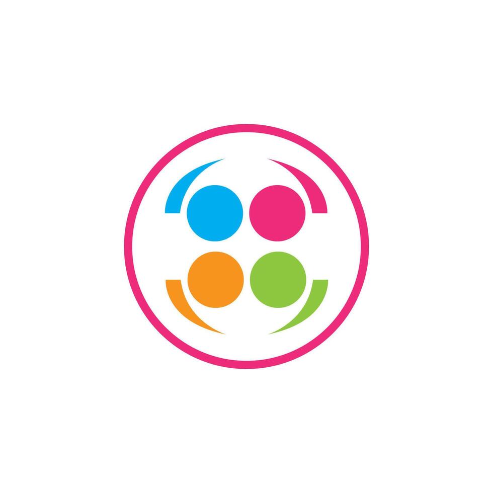 Community, network and social icon design template vector