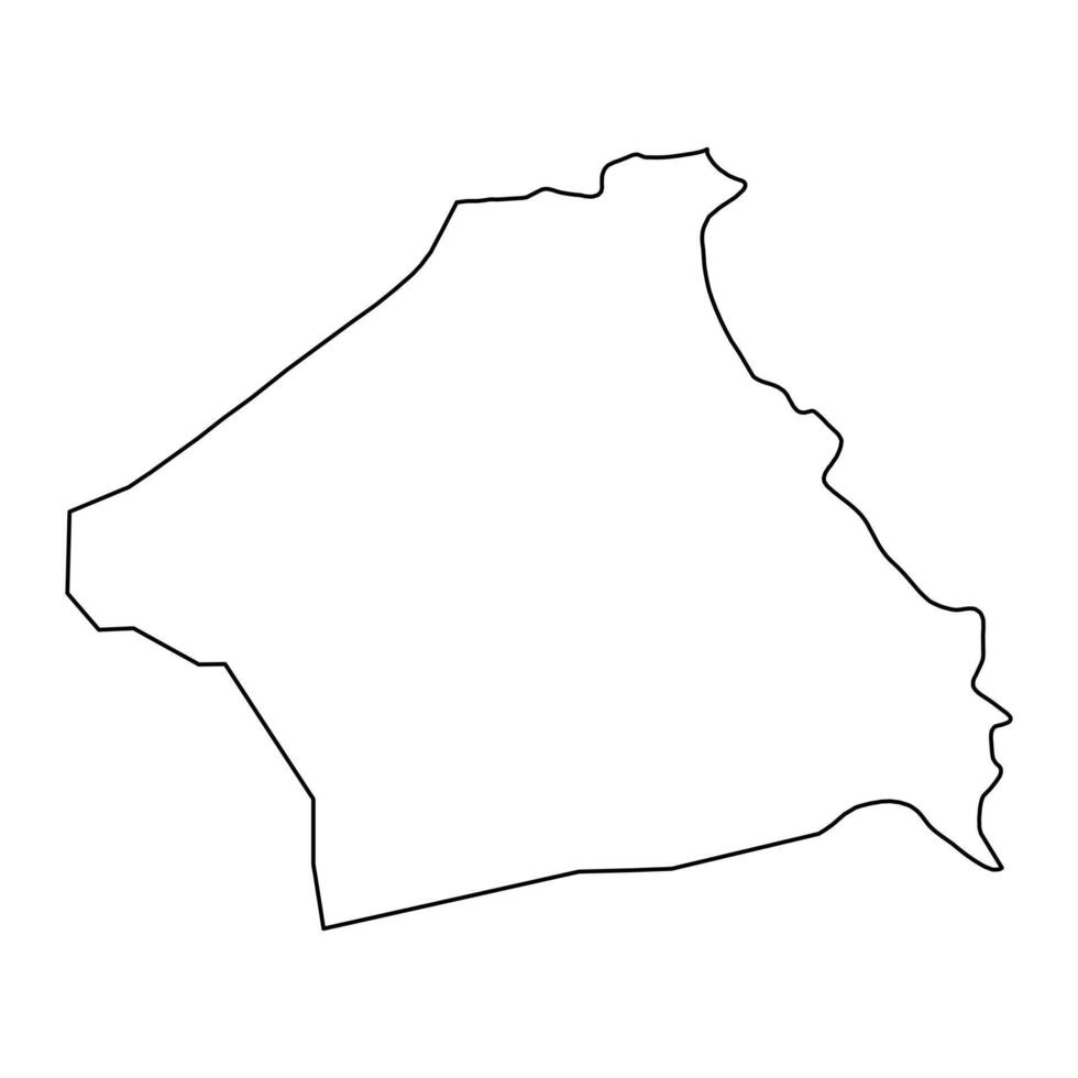 Kebili Governorate map, administrative division of Tunisia. Vector illustration.